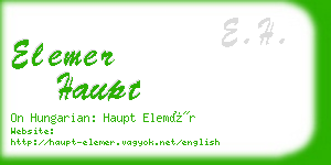 elemer haupt business card